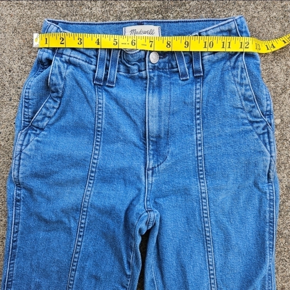 MADEWELL Straight Jean Medium Blue Indigo Wash: Seamed Edition Women's Size 23 - Picture 4 of 16